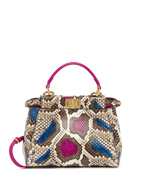 fendi peekaboo python bag